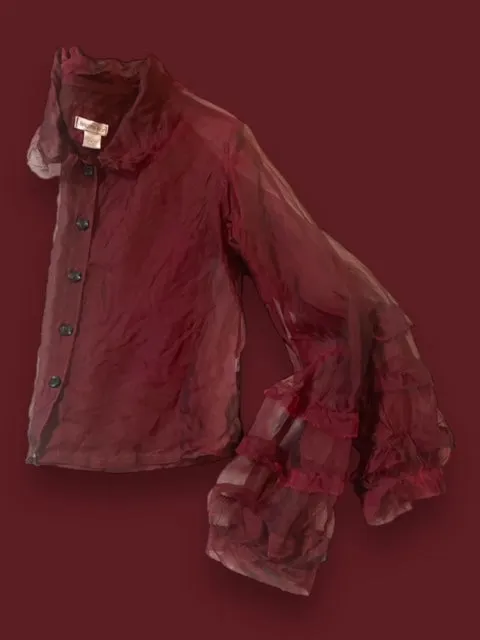 PRAIRIE BLOUSE - CRIMSON SILK
