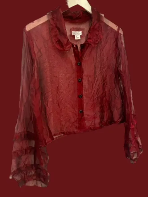 PRAIRIE BLOUSE - CRIMSON SILK