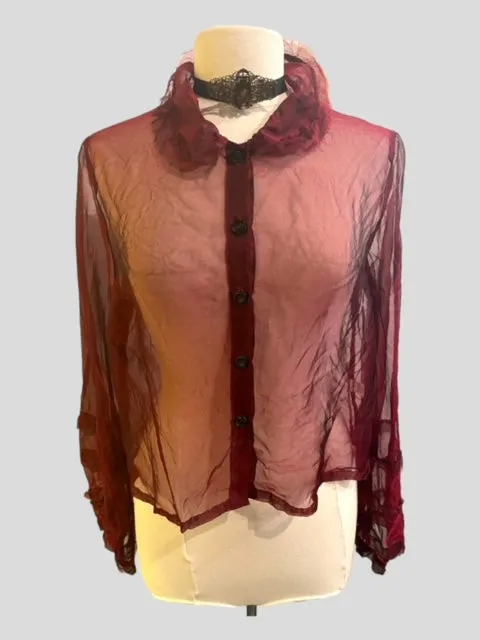 PRAIRIE BLOUSE - CRIMSON SILK