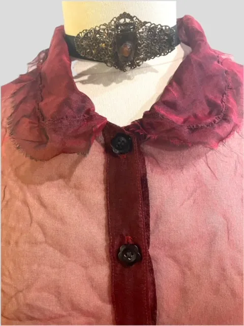 PRAIRIE BLOUSE - CRIMSON SILK