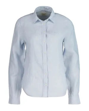 Reg Linen Chambray Shirt - Light Blue