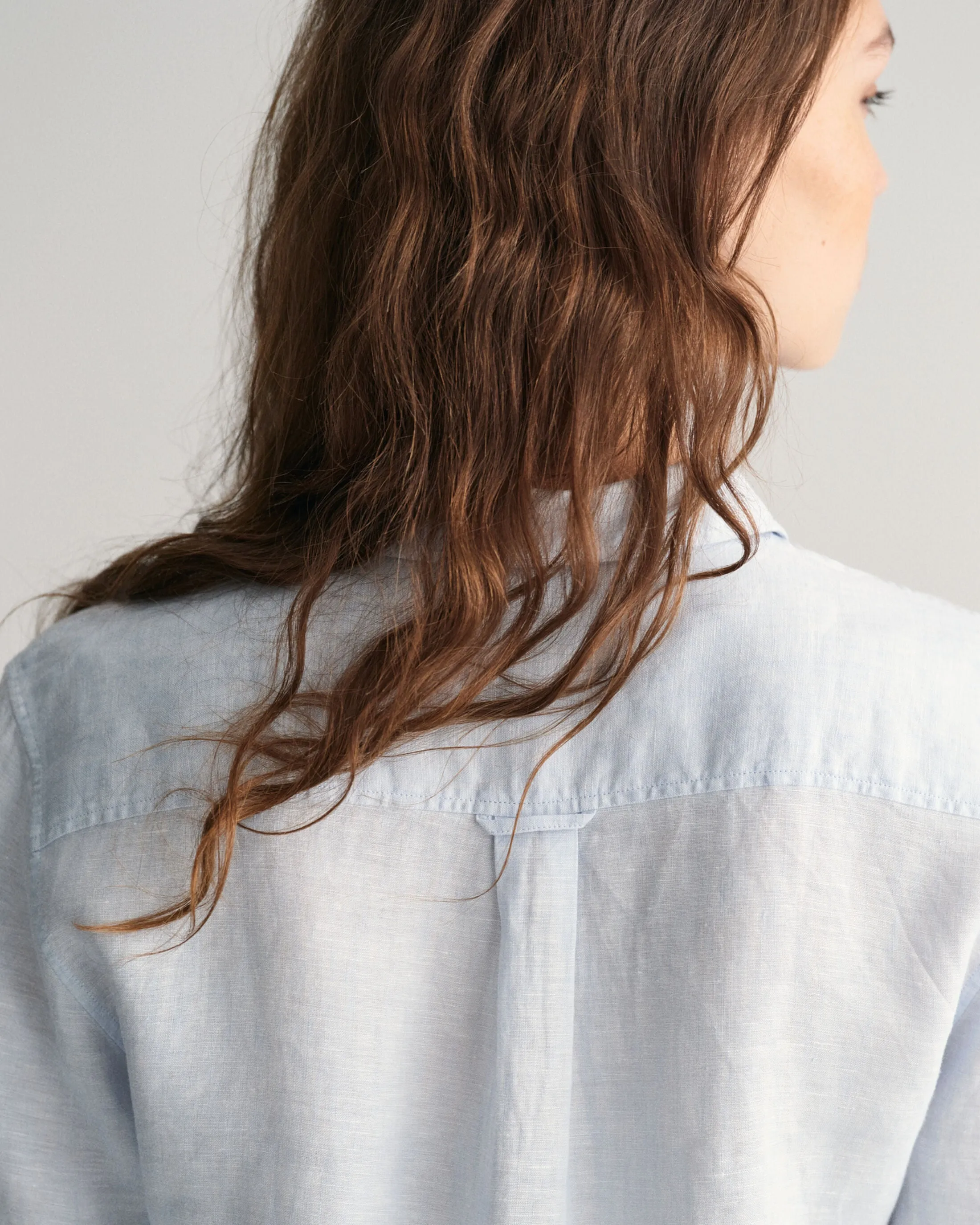 Reg Linen Chambray Shirt - Light Blue