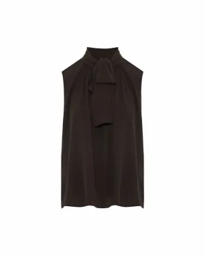 SFIZIO - SLEEVELESS TOP WITH TIE SASH