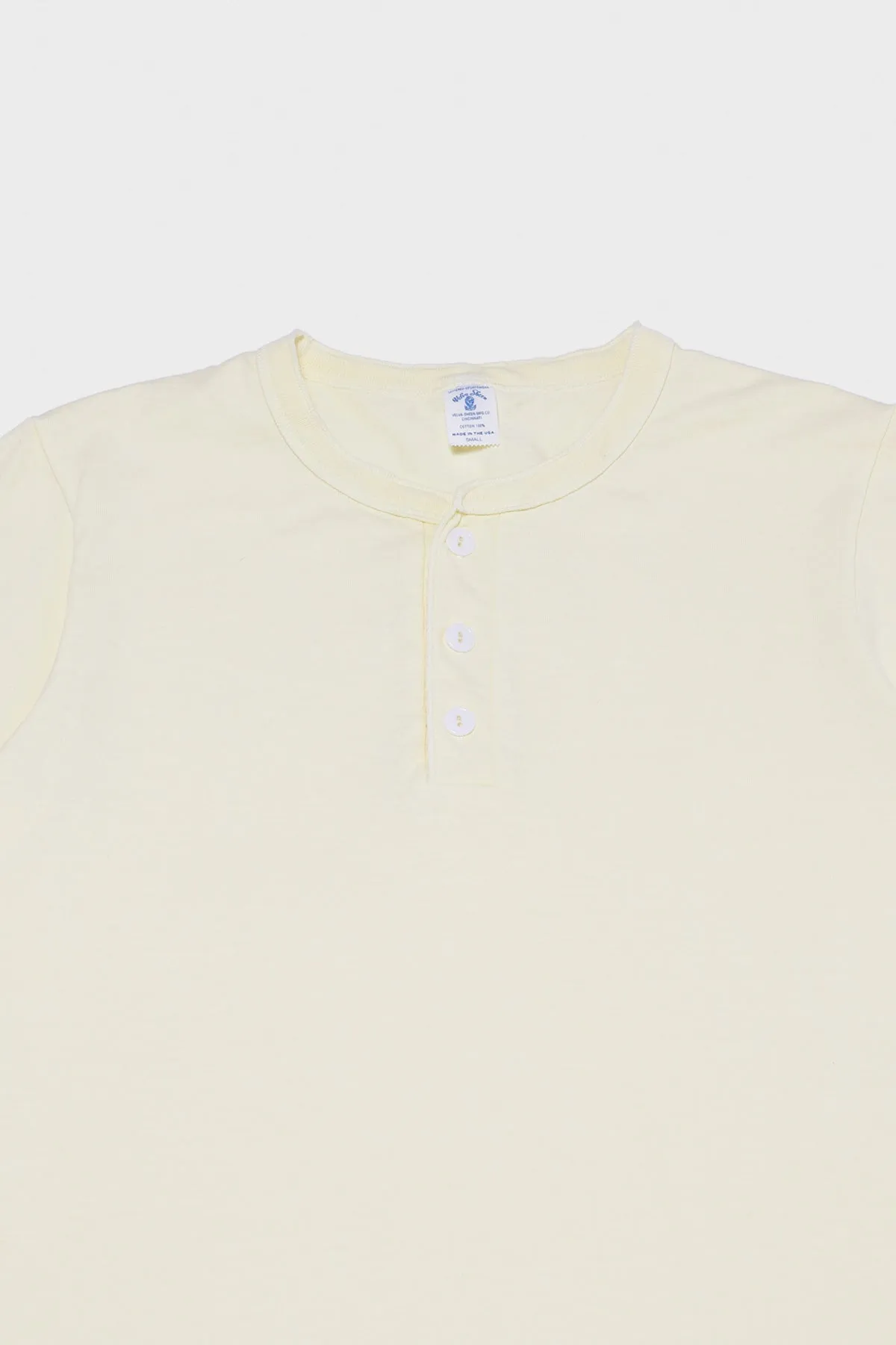 Short Sleeve Henley - Grapefruit Pigment Dye