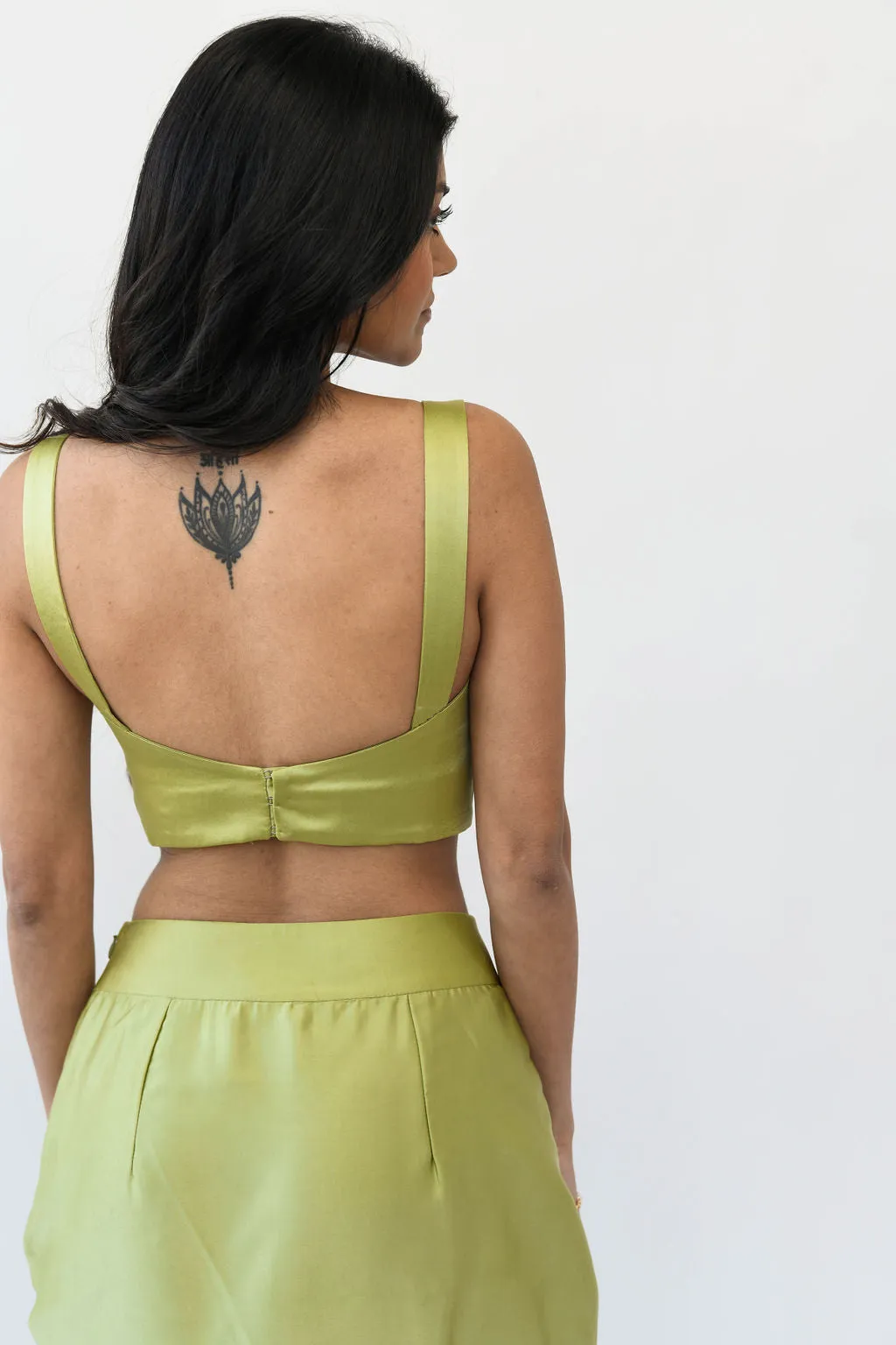Sleeveless Satin Blouse