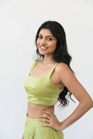 Sleeveless Satin Blouse