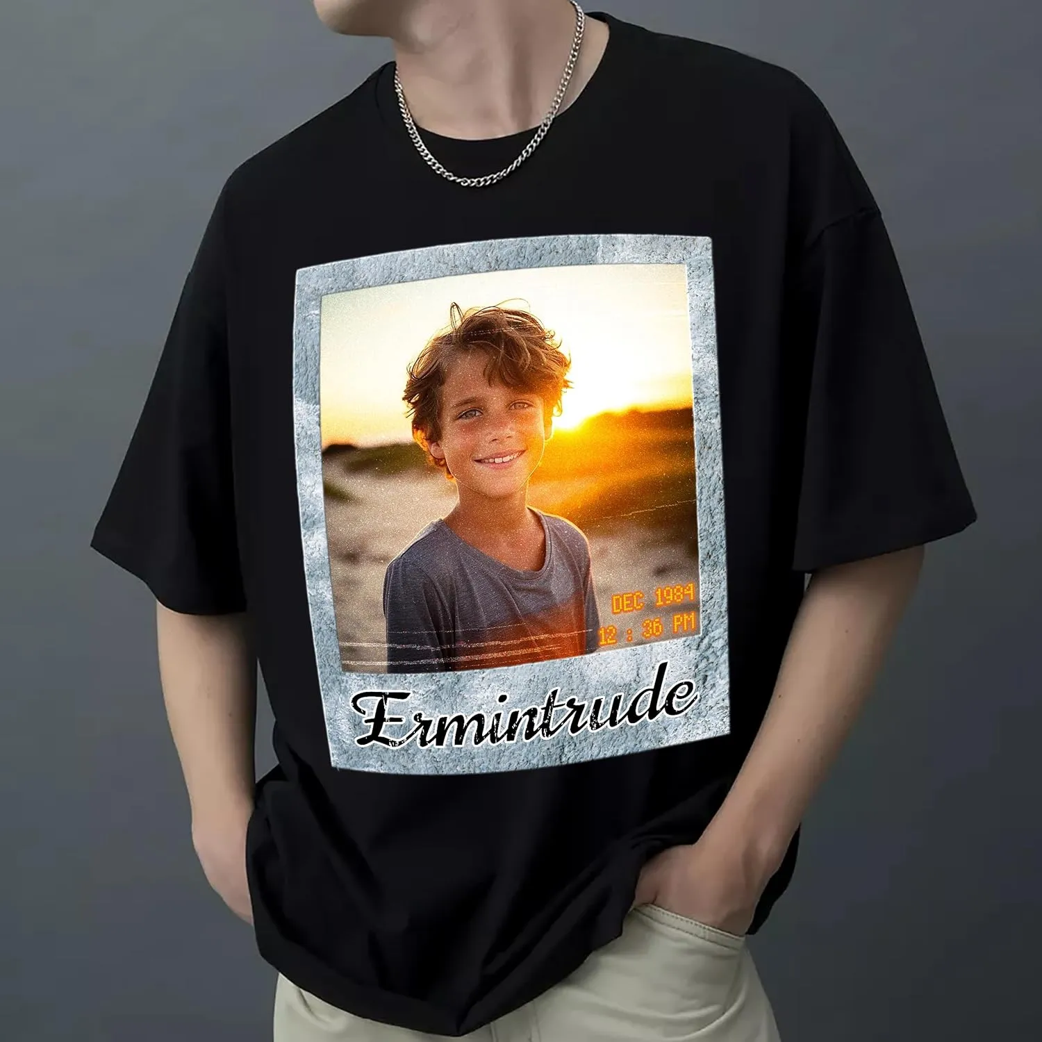 Tehg & Tuhg Custom T Shirts with Picture, Vintage Bootleg Rap Tee, Boyfriend Girlfriend, Unique Gift for Birthday Anniversary