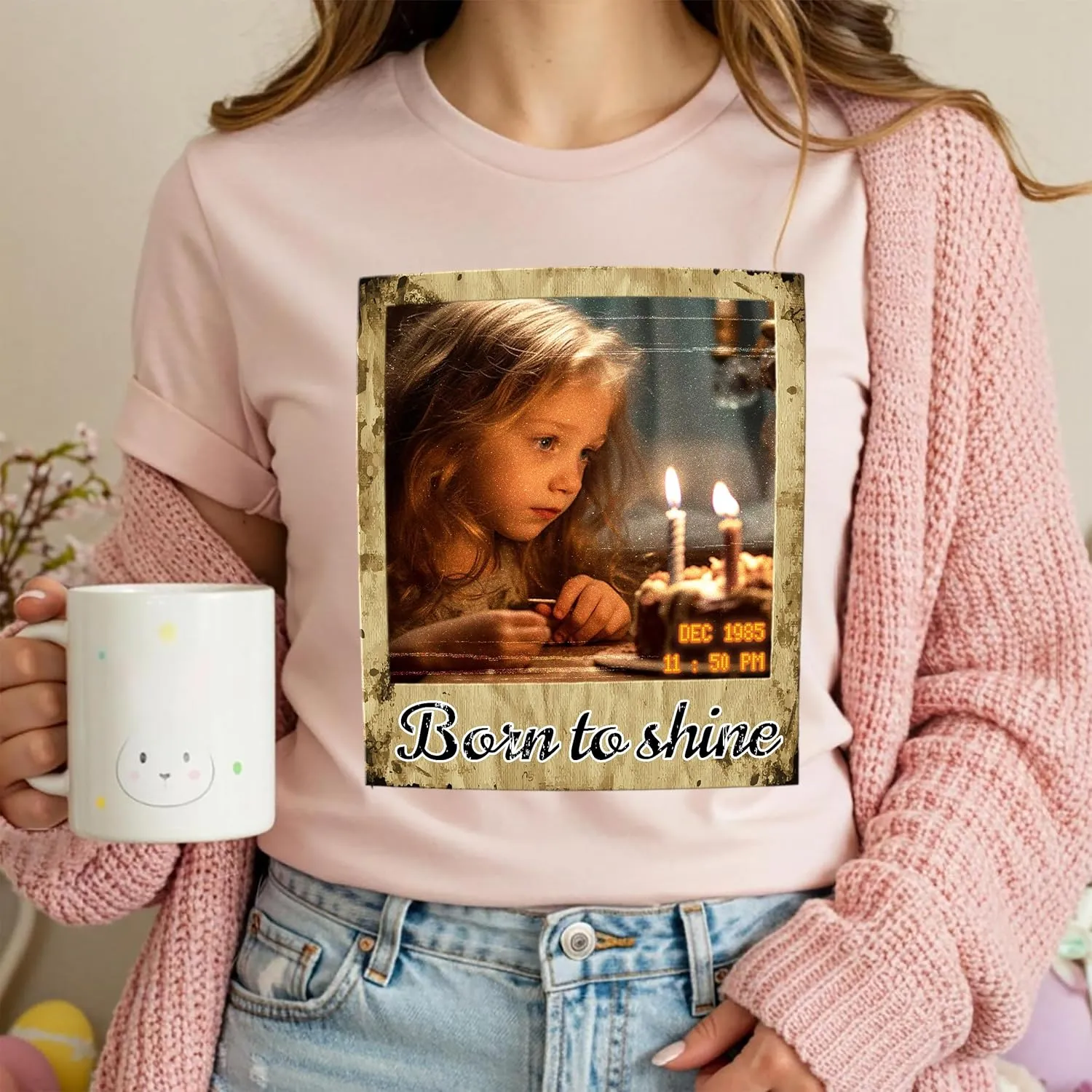 Tehg & Tuhg Custom T Shirts with Picture, Vintage Bootleg Rap Tee, Boyfriend Girlfriend, Unique Gift for Birthday Anniversary