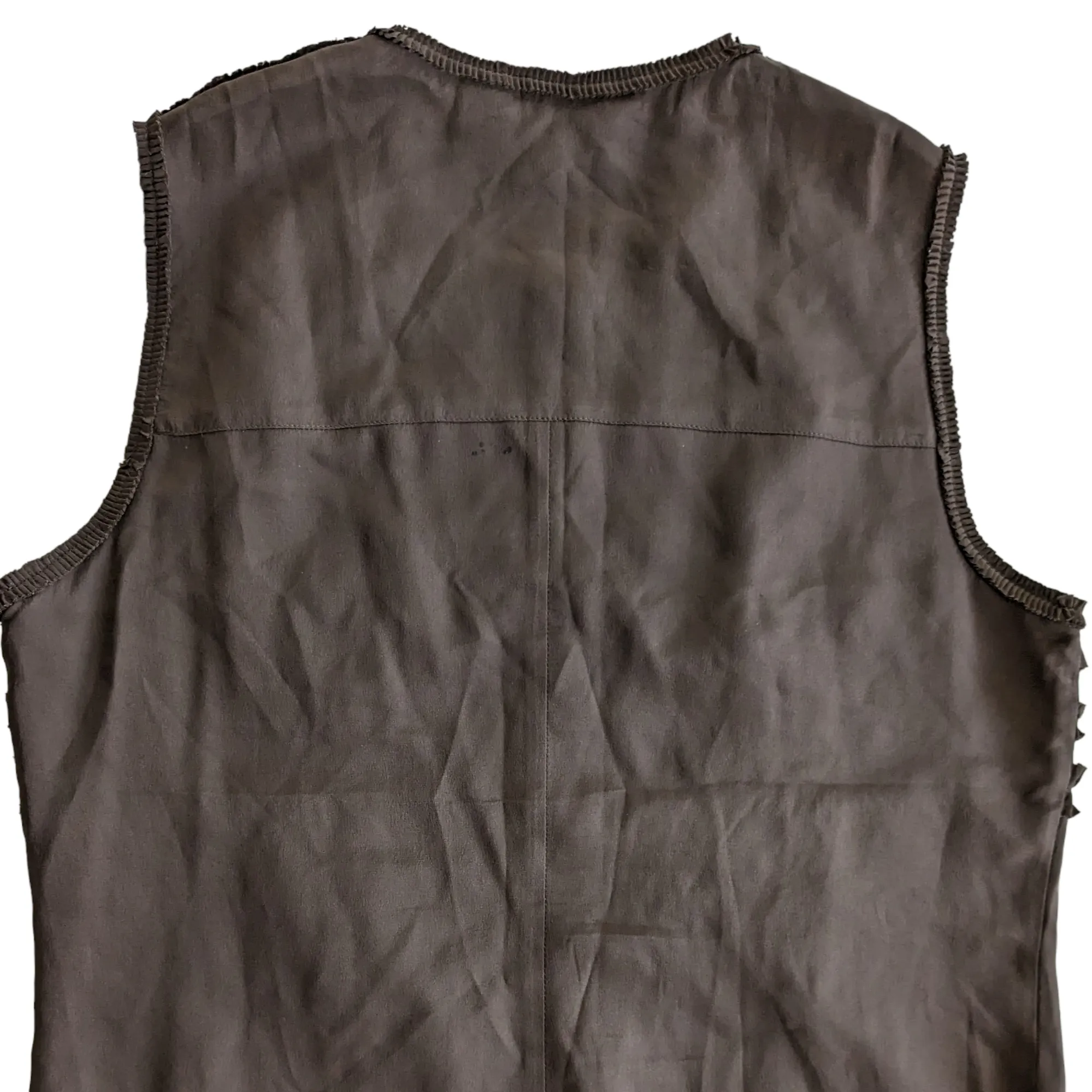 Tory Burch Brown Silk Ruffled Top Size 8