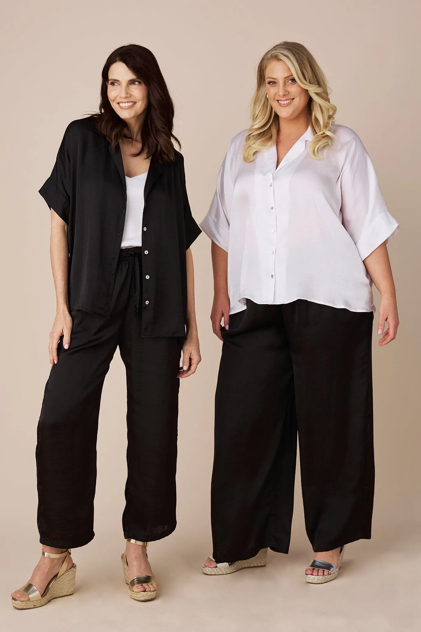 Tory Short Sleeve Collared Shirt Black