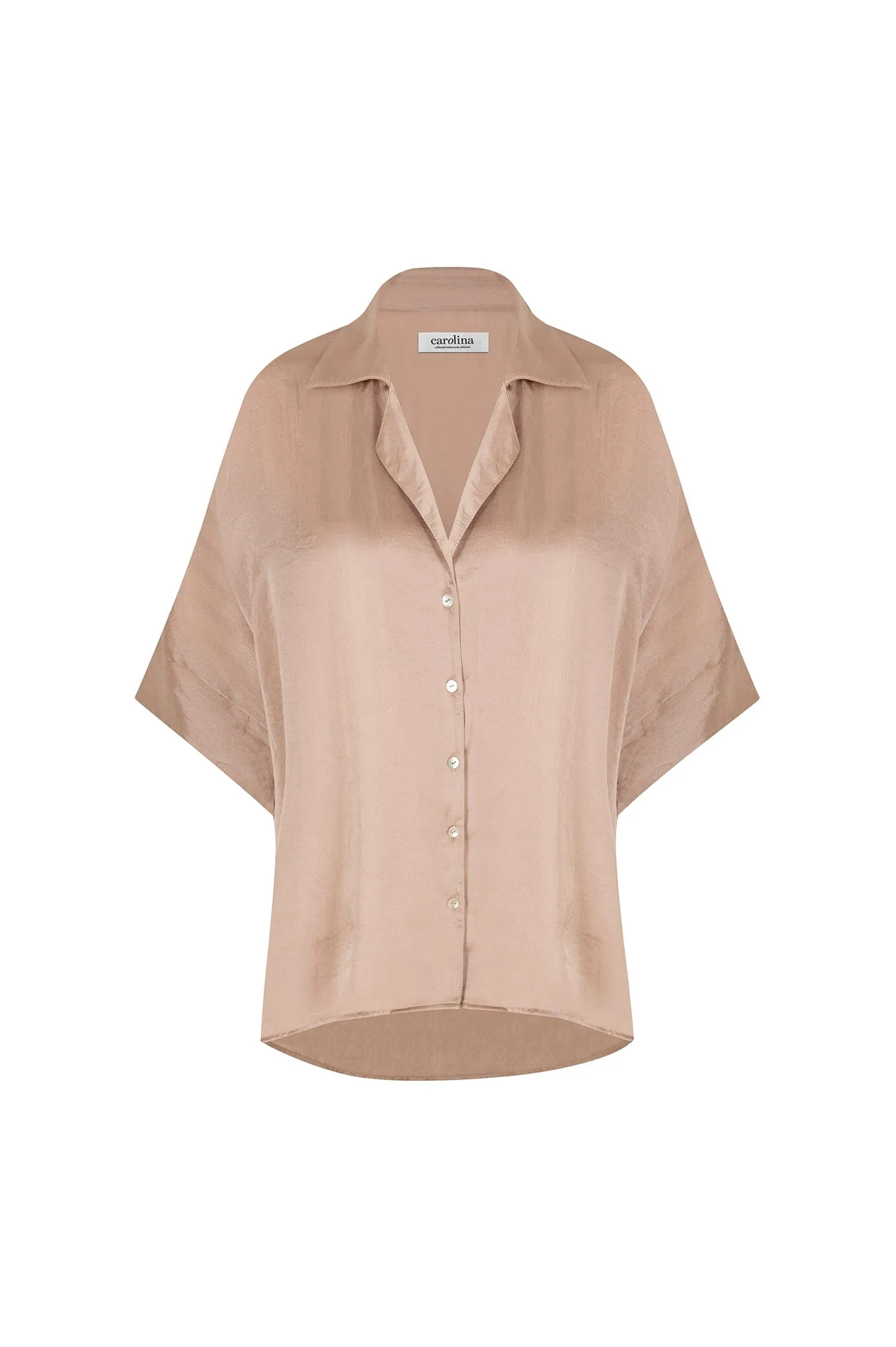 Tory Short Sleeve Collared Shirt Espresso