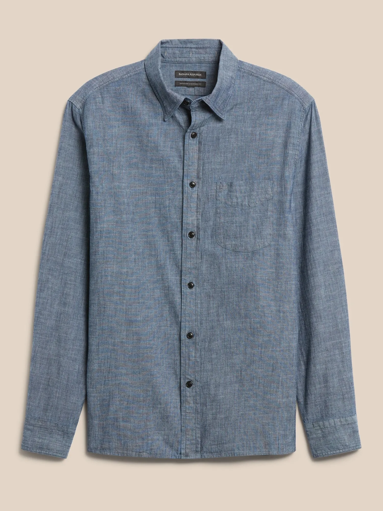 Untucked Standard-Fit Chambray Shirt
