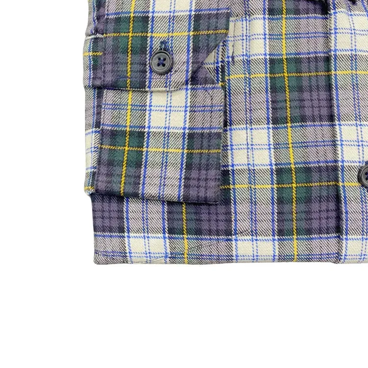 VIYELLA London Flannel MONATIC LS Navy Check Shirt
