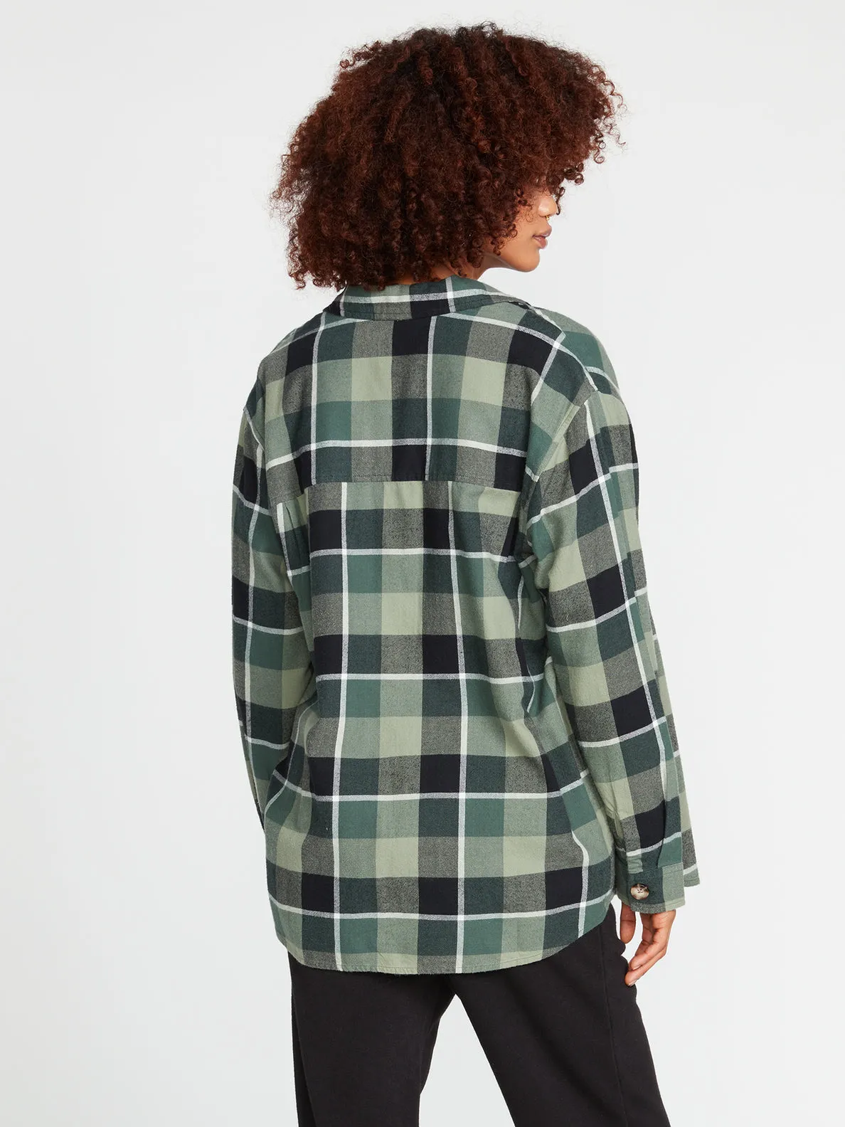 Volcom Oversize Me L/S Shirt-Dark Pine