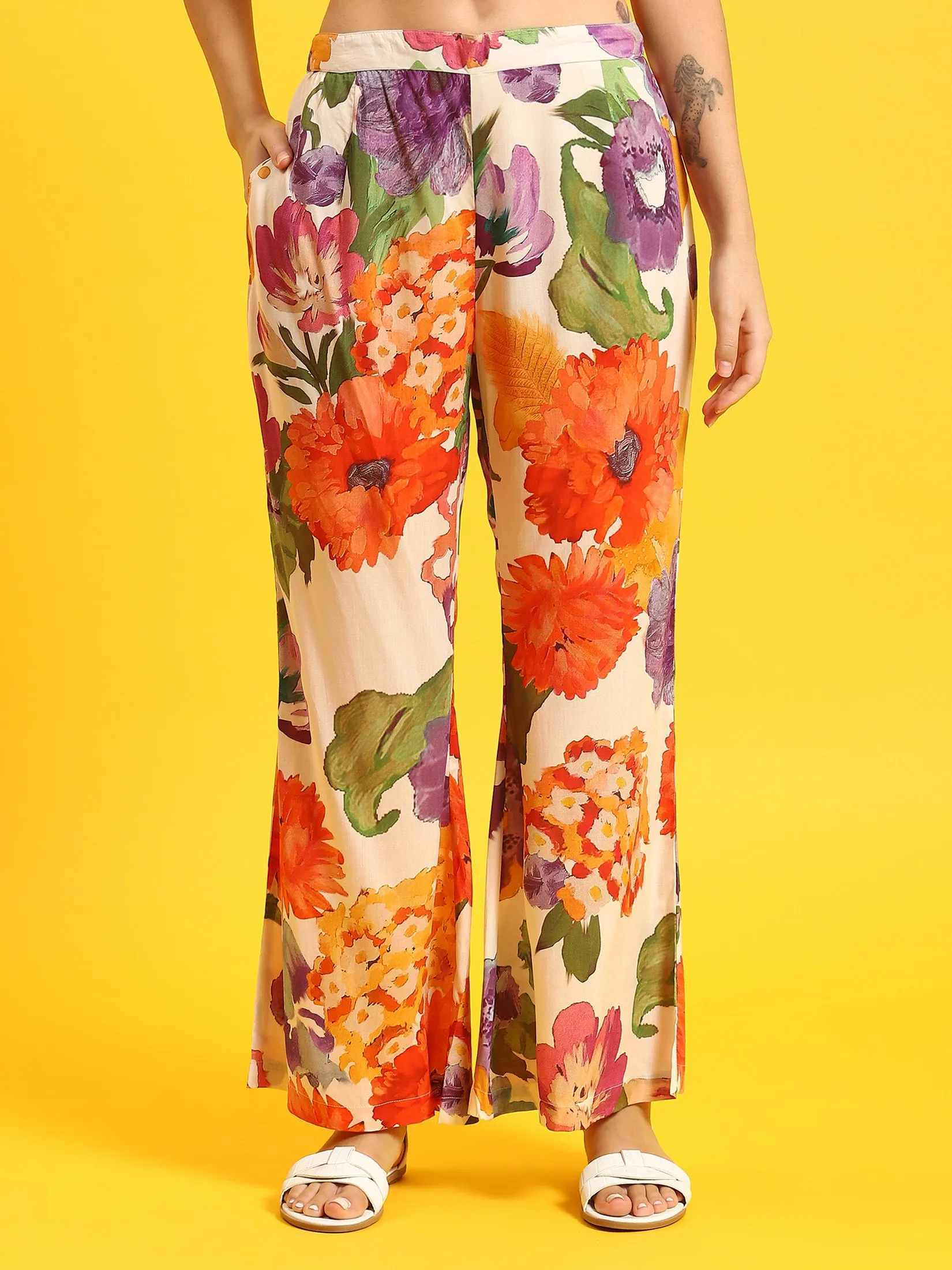 Women Multicolor Abstract Print Co-Ord Set