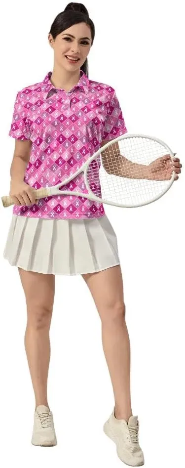 Womens Golf Shirts Moisture Wicking Golf Polo Shirts Quick Dry Short Sleeve for Women Tennis Shirts
