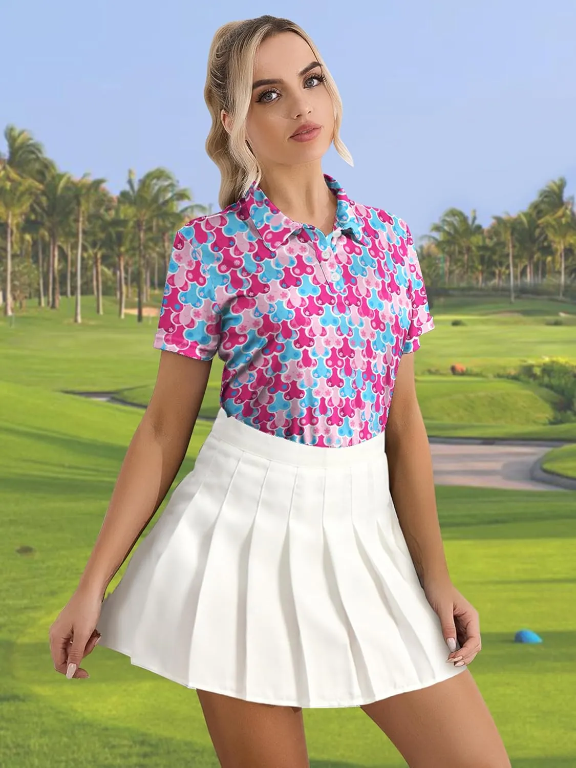 Womens Golf Shirts Moisture Wicking Golf Polo Shirts Quick Dry Short Sleeve for Women Tennis Shirts