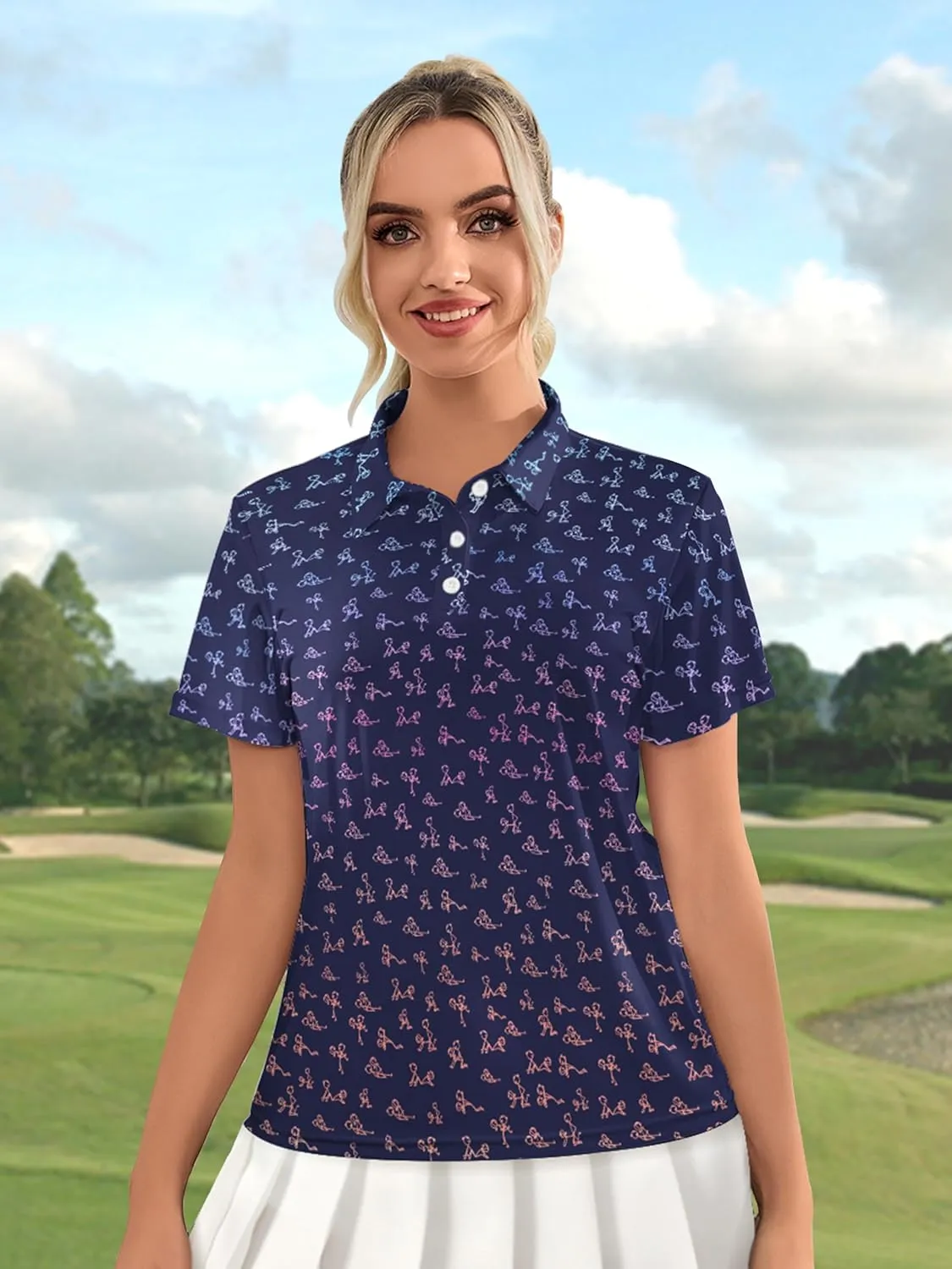 Womens Golf Shirts Moisture Wicking Golf Polo Shirts Quick Dry Short Sleeve for Women Tennis Shirts