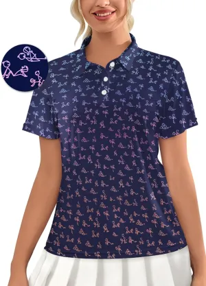 Womens Golf Shirts Moisture Wicking Golf Polo Shirts Quick Dry Short Sleeve for Women Tennis Shirts