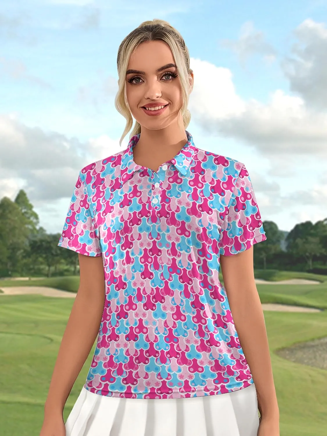 Womens Golf Shirts Moisture Wicking Golf Polo Shirts Quick Dry Short Sleeve for Women Tennis Shirts