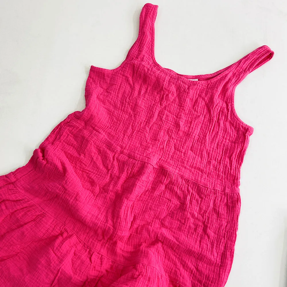 Womens Seeleveless Muslin Maxi Dress