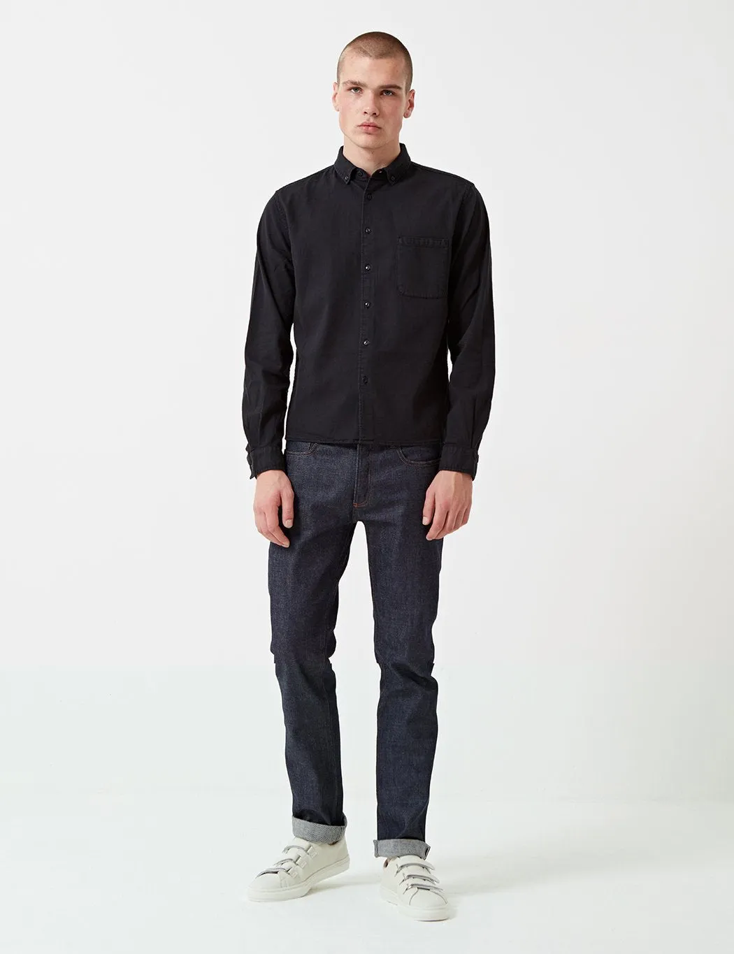 YMC Jan & Dean Chambray Shirt - Black