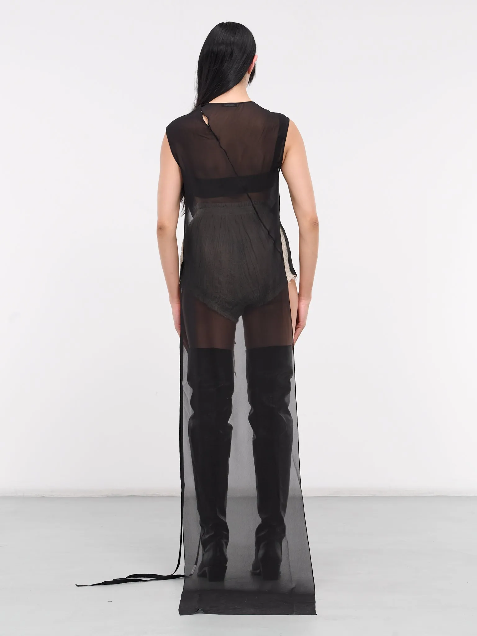 Zira Asymmetric Draped Top (B0011910-FA132-ZIRA-BLACK)